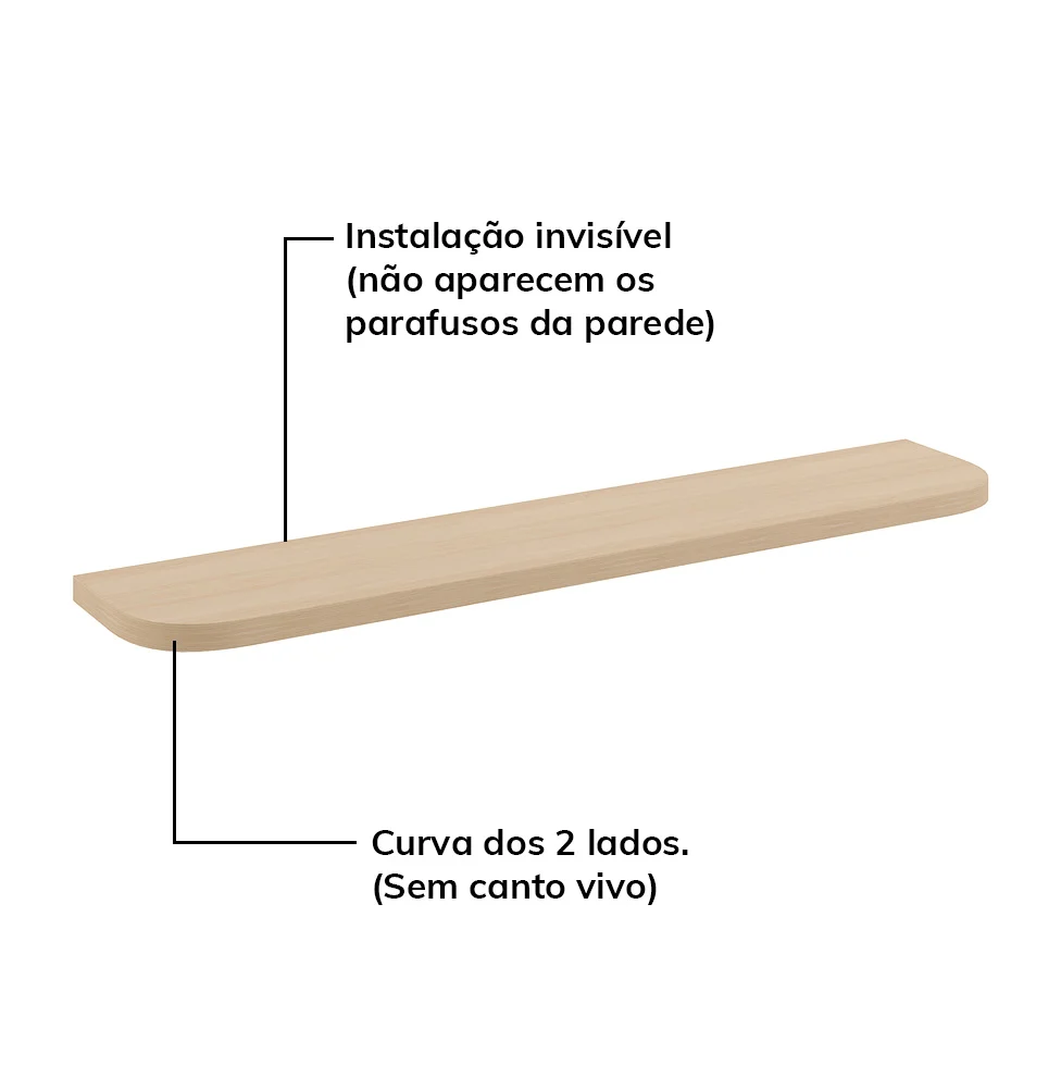 Prateleira Curva Nature – Carvalho - Image 4