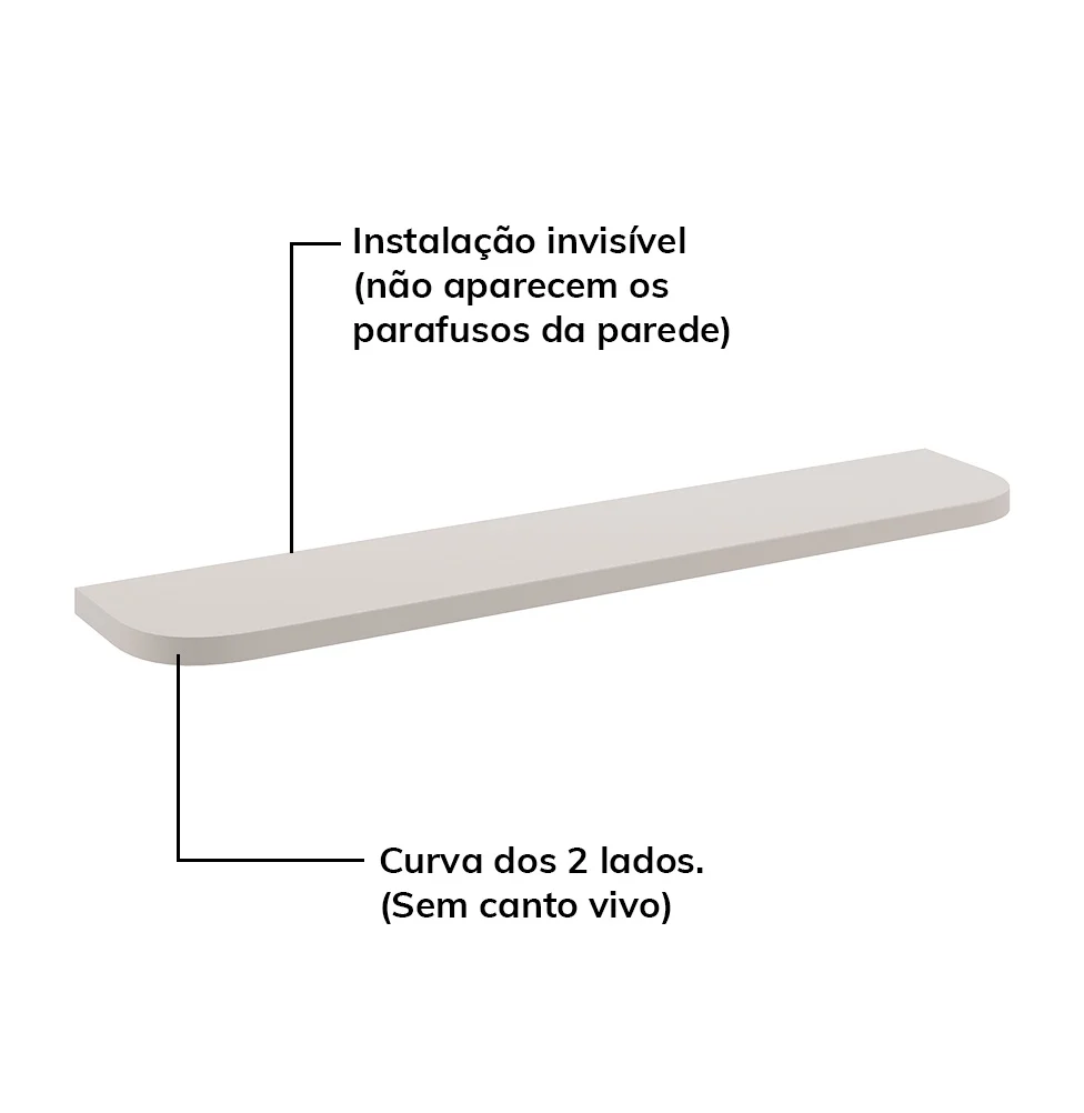 Prateleira Curva Nature – Greige - Image 4