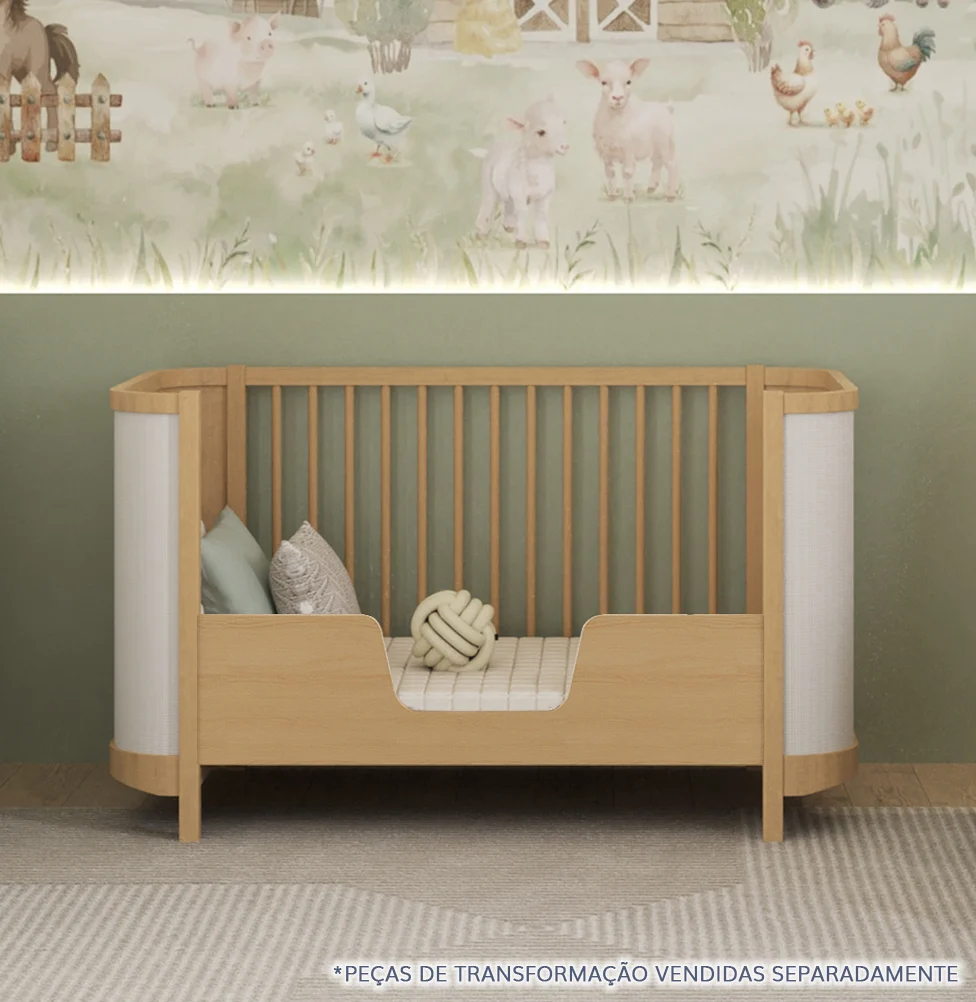 Meia Grade de Transformação Para Mini Cama Raika - Carvalho - Image 3
