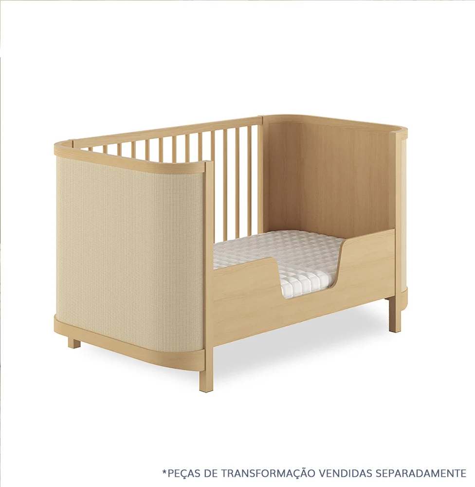 Meia Grade de Transformação Para Mini Cama Raika - Carvalho - Image 4