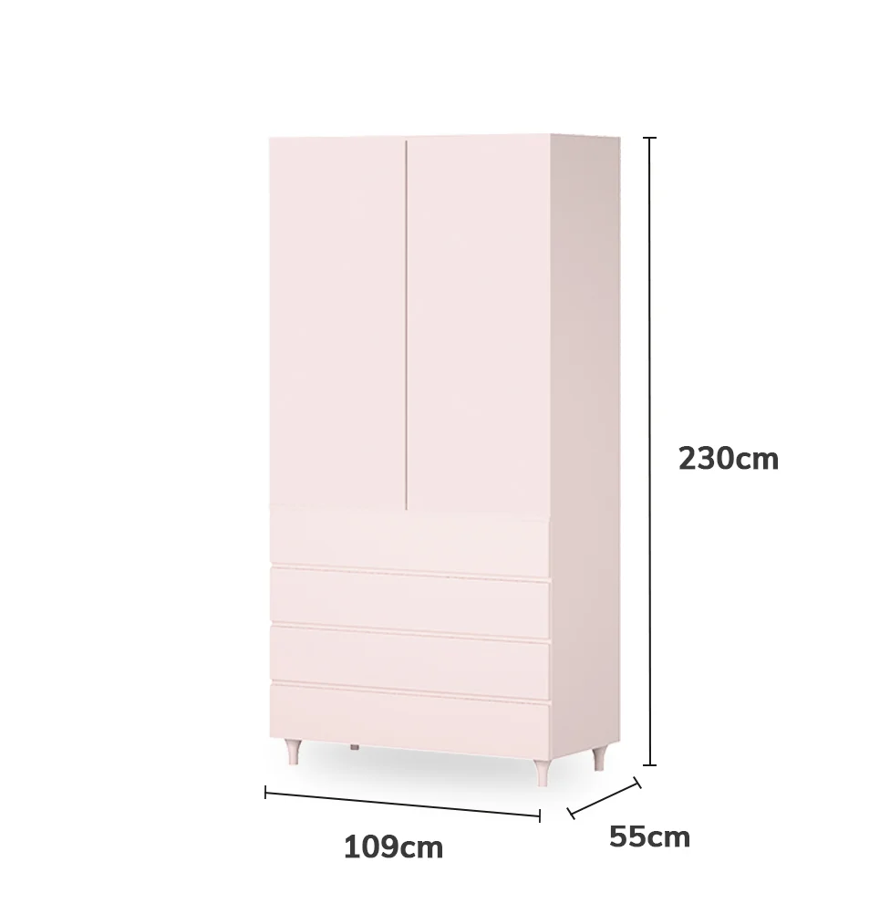 Guarda Roupa 2 em 1 Haus Nature Sem Palha - Rosa - Image 4