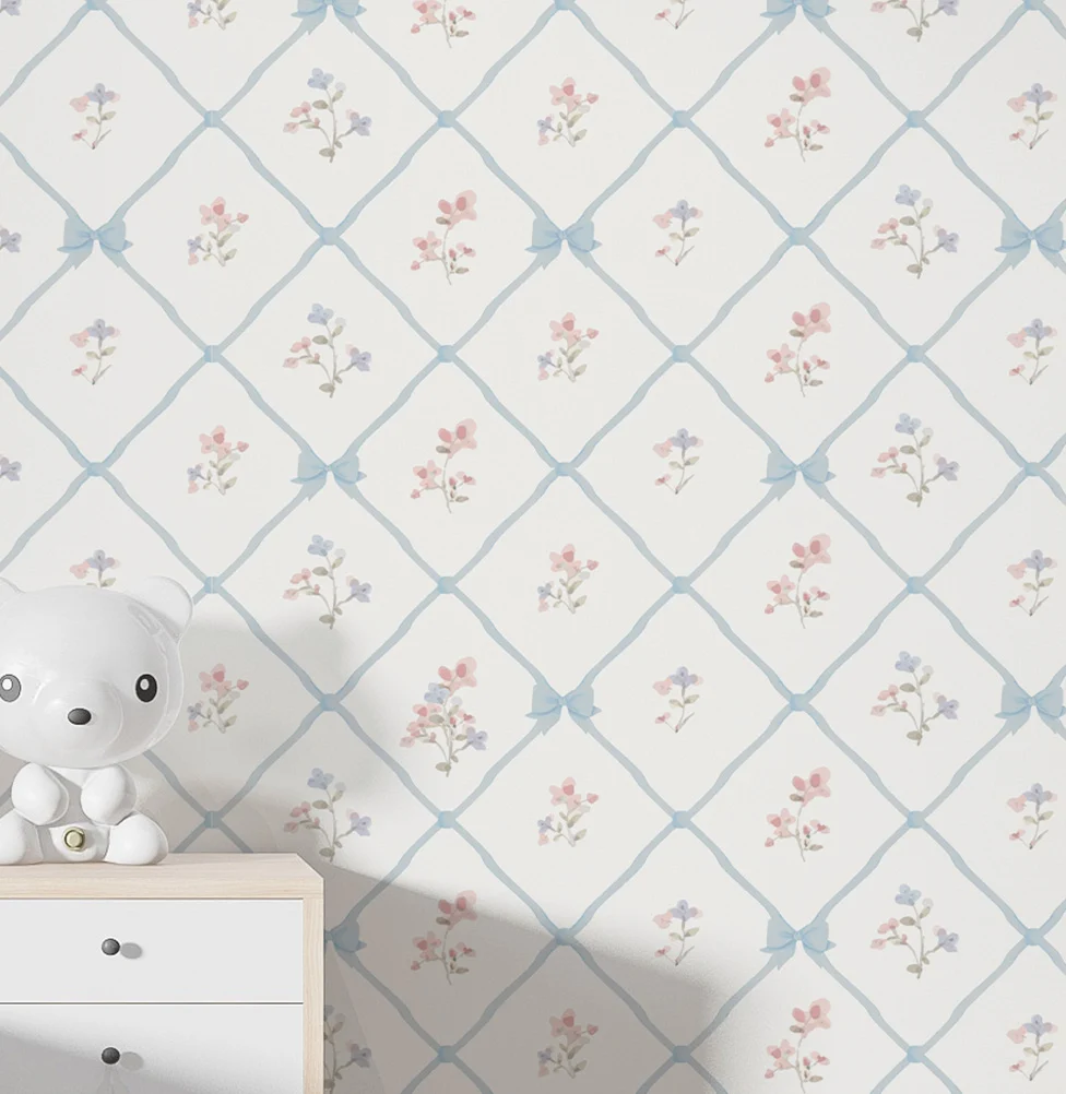 Papel de Parede Infantil Laços e Flores Paris - Image 3