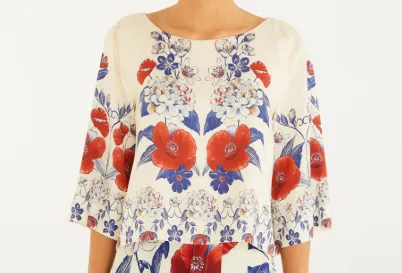 Tshirt Cropped Floral Lina