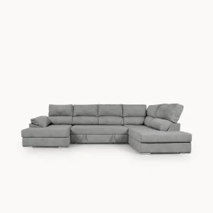Sofá de canto PARMA com chaise longue e cama