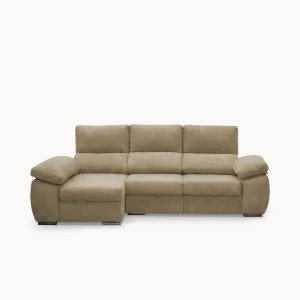 Sofá chaise longue PAMELA com cama e baú