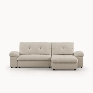 Sofá chaise longue reversível CARLOS com cama e baú