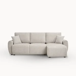 Sofá chaise longue reversível COTTA com cama e baú