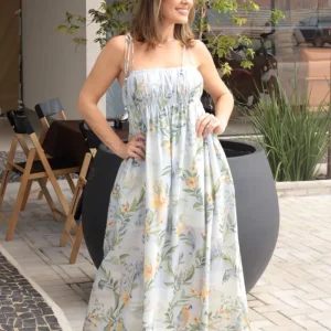Vestido Longo Paisagem Rio