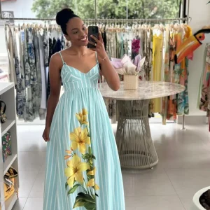 Vestido Midi Listra Alexia Azul