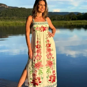 Vestido Cropped Flor De Outono Farm