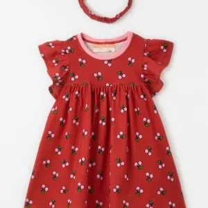 Vestido Com Faixa Bebê Malha Cerejeira