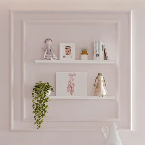 Prateleira Infantil 100cm - Branco Fosco