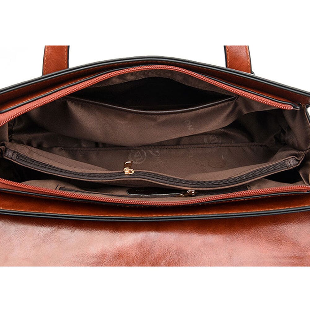 Bolsa Feminina de Couro Crocodile - Image 9
