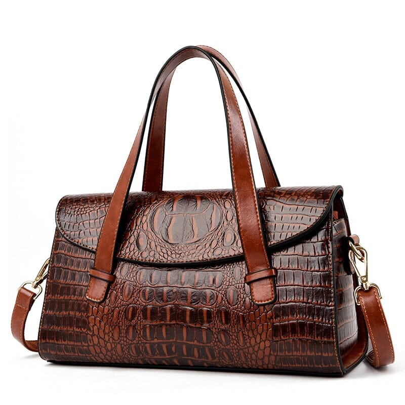 Bolsa Feminina de Couro Crocodile