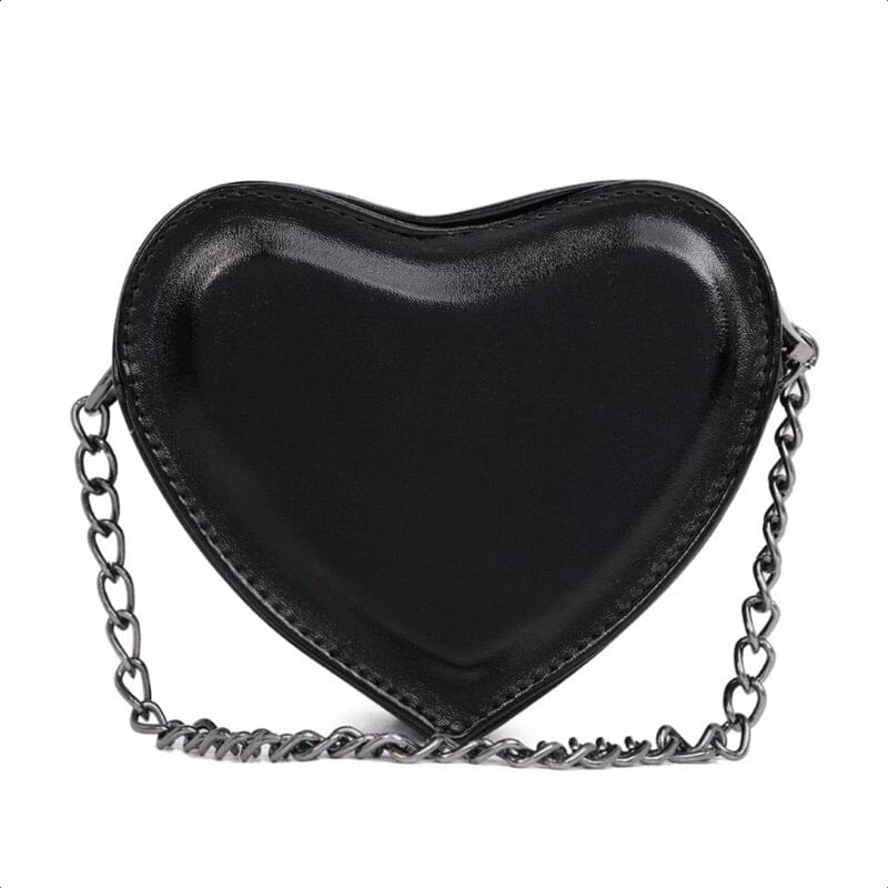 Bolsa Feminina Mini Bag Transversal Coração Metalizada - Image 3