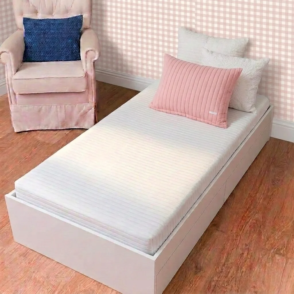 Colcha Solteiro Com Elastico Listra - Branco - Image 8