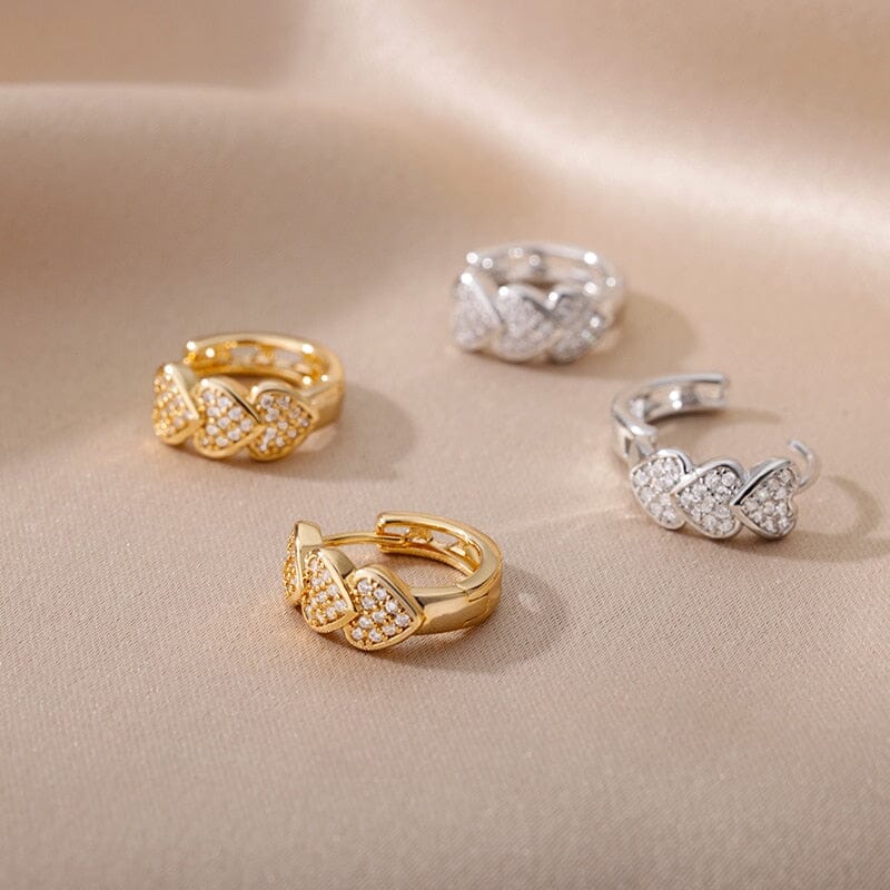 Brinco de Argolinha Coração Banhado a Ouro 18k - Image 4