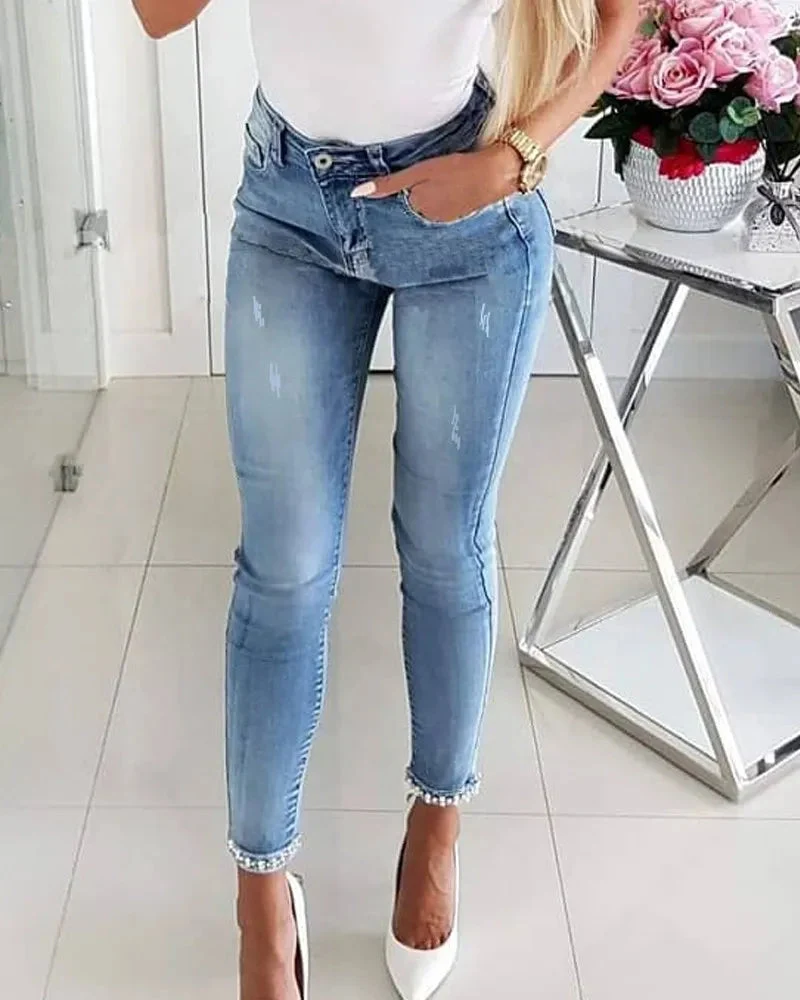 Calça Jeans Feminina Fashion Skinny - Image 4