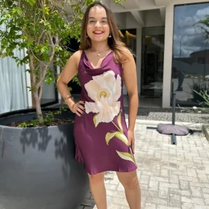 Vestido Curto Estampado Papoula