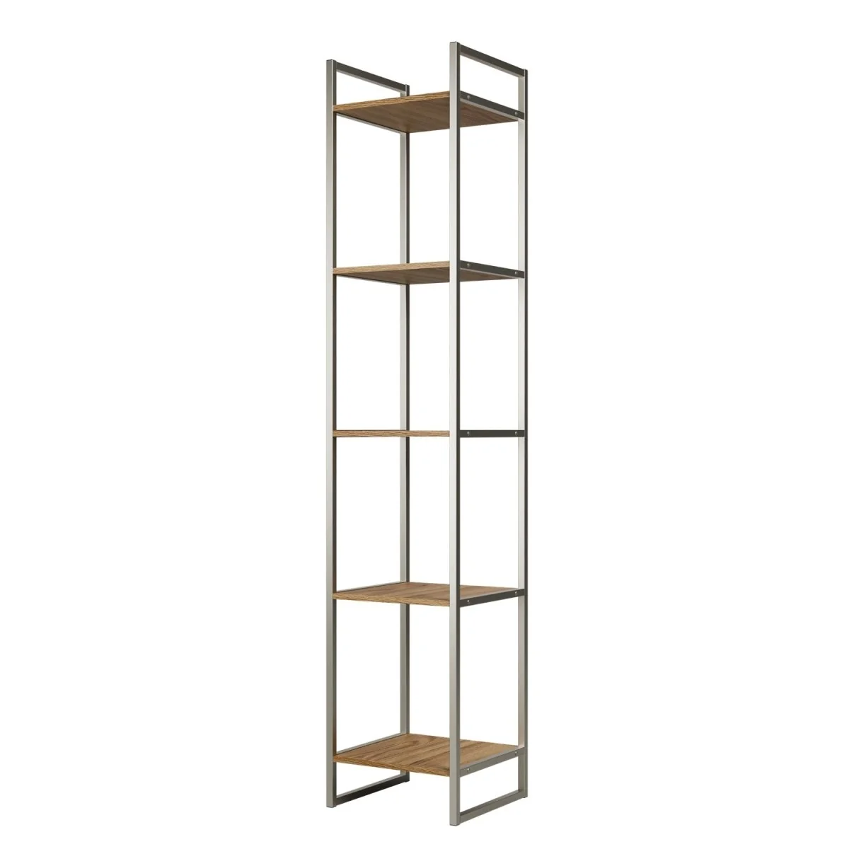 Estante com 5 Prateleiras Voss 40cm Freijó com Champanhe - Image 2