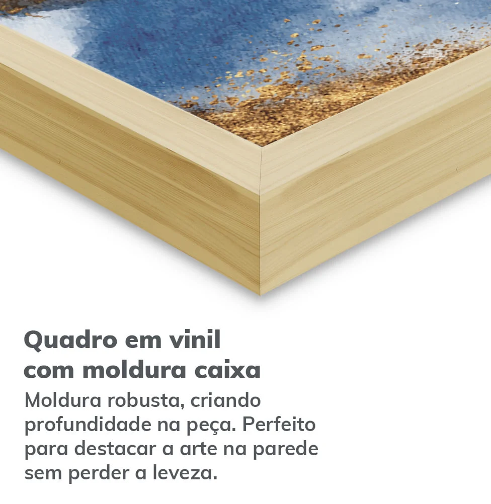 Quadro Aquarela Azul e Dourado - Image 6