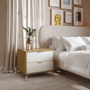Mesa de Cabeceira 2 Gavetas Glow 60cm