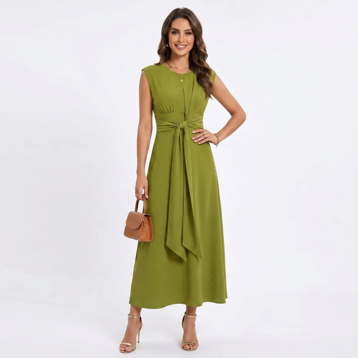 Emilia - Vestido maxi elegante sem mangas e gola redonda - Image 9