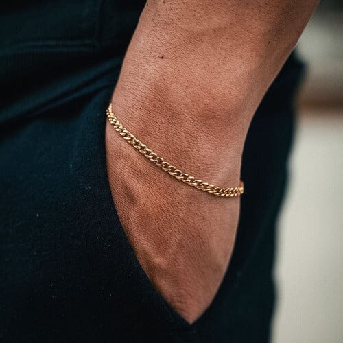 Pulseira Masculina Fina Banhada A Ouro 2mm Importada - Image 3