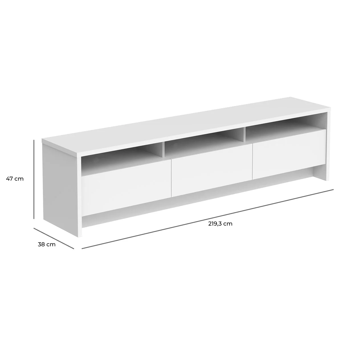 Rack para TVs até 75 Polegadas 3 Portas Aspen 219cm - Image 9